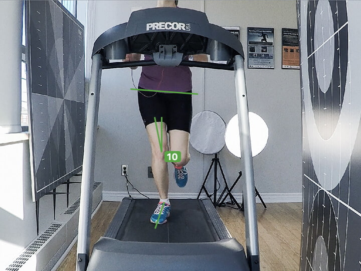 Video of runner running with hip weakness causing plantar fasciitis