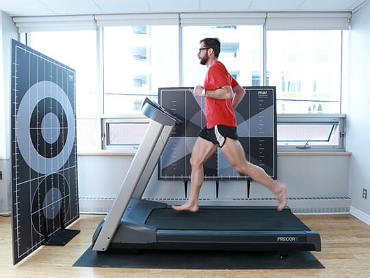 running on treadmill barefoot